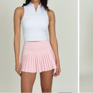 Gold Hinge Pleated Women's Skirt